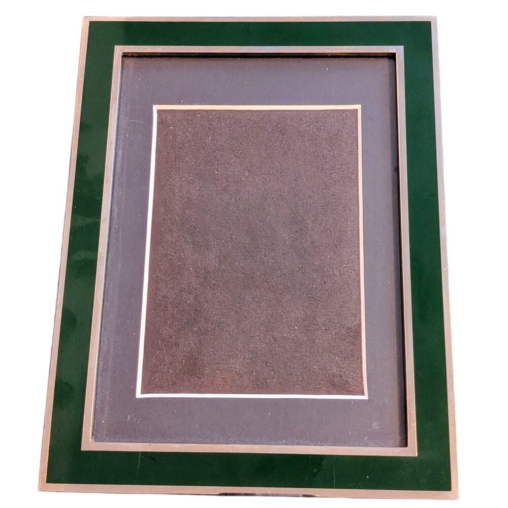 Papyrus Green & Silver Tone Classic American Old Money Aesthetic Photo Frame